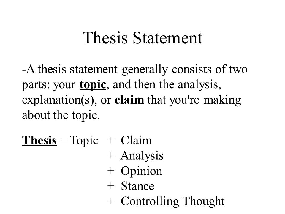 Creating thesis