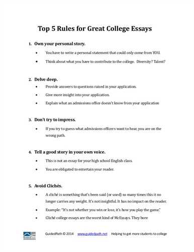 ideas for personal statement for college