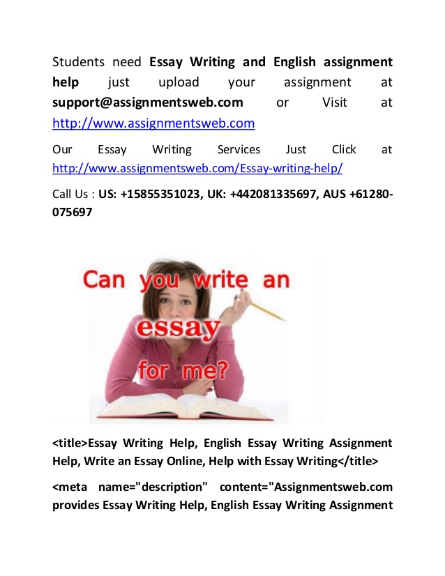 Help write my essay
