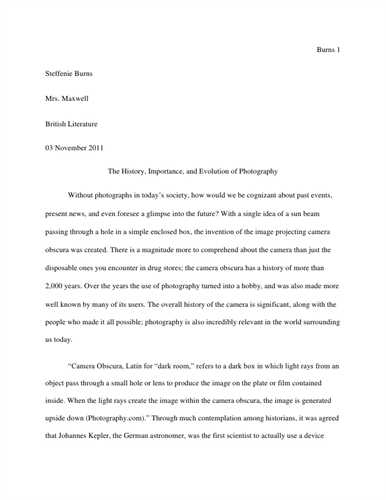 Research paper on history