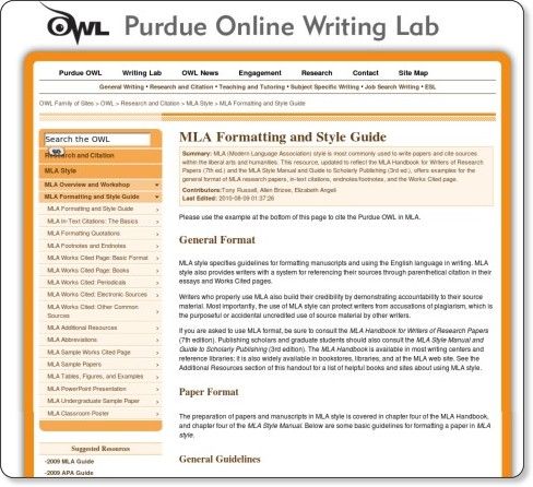 Owl purdue online writing lab