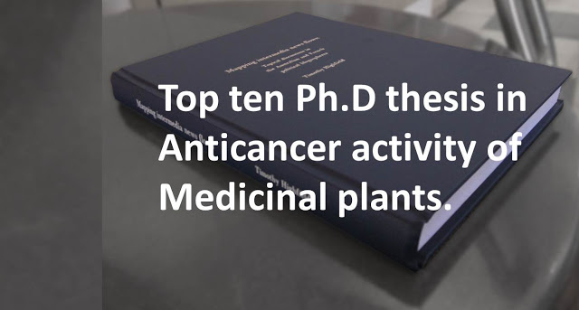 Phd thesis on medicinal plants