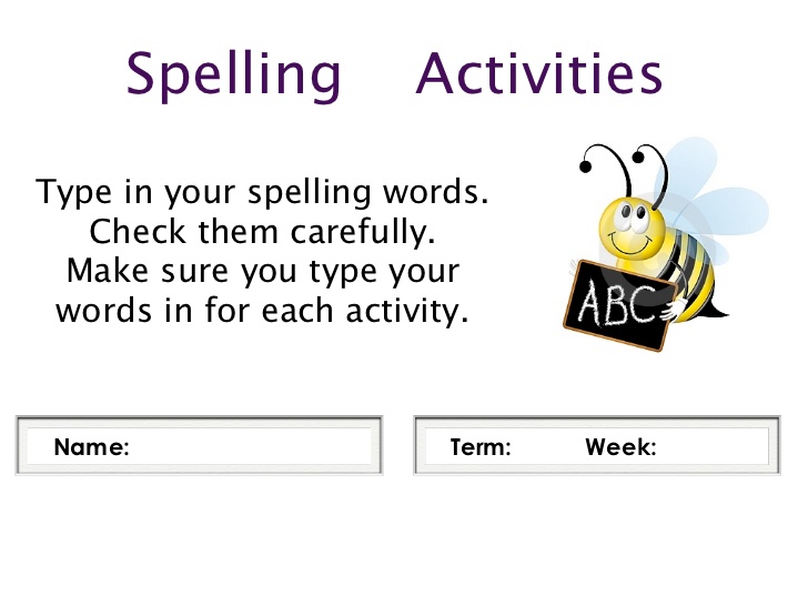 Homework help on spelling