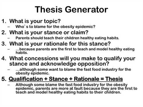 Thesis Statement Generator: Make a Great Thesis for Free