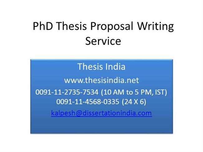 Customized phd proposal writing