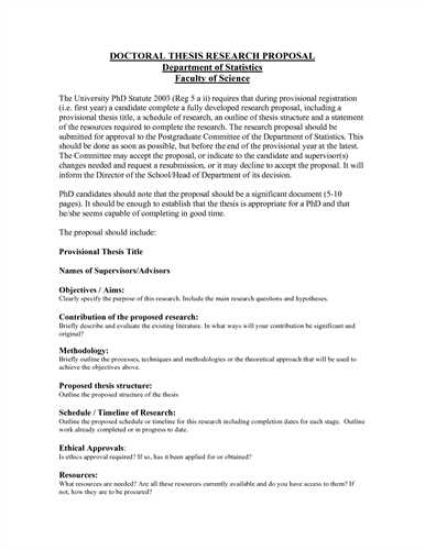 thesis research proposal format