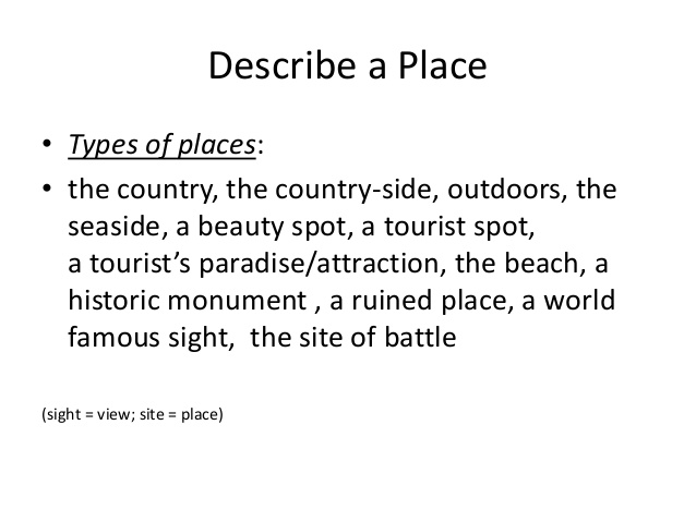 Descriptive essay about a place