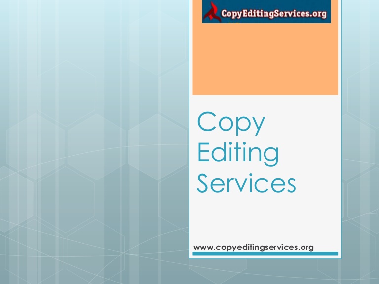 Copy editing services