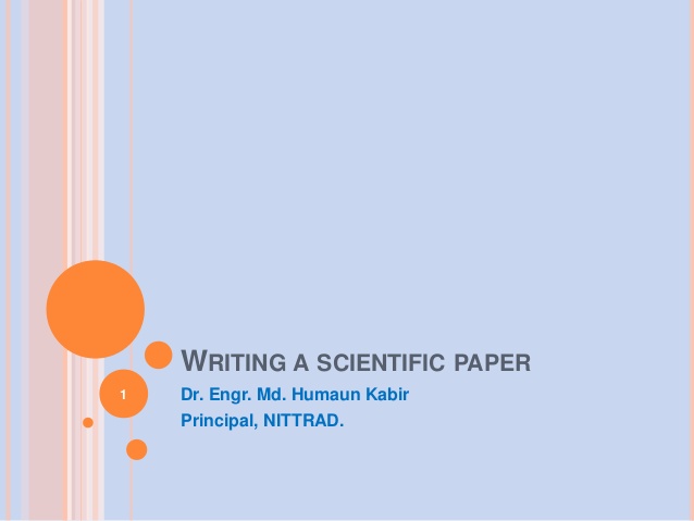 Writing a scientific paper